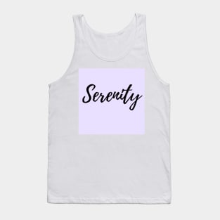 Serenity - Word with Purple Background Tank Top